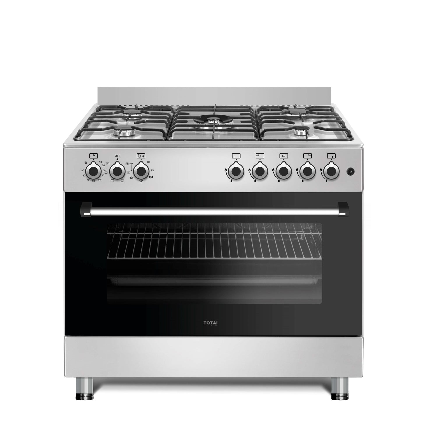 TOTAI STYLE 90CM 5 BURNER GAS STOVE WITH ELECTRIC OVEN - 03/T800E