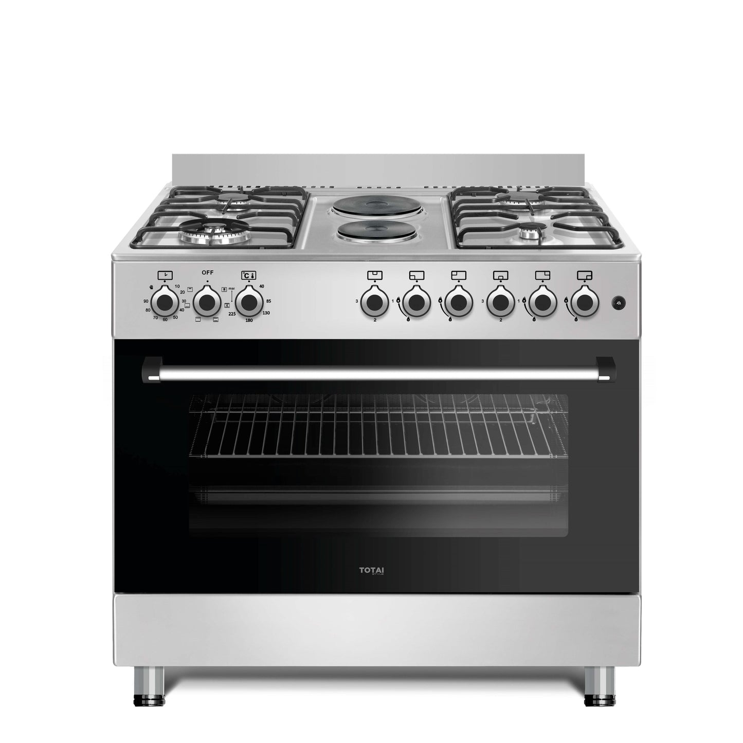 TOTAI STYLE 90CM 4 GAS BURNERS + 2 ELECTRIC PLATES WITH ELECTRIC OVEN - 03/T900GE