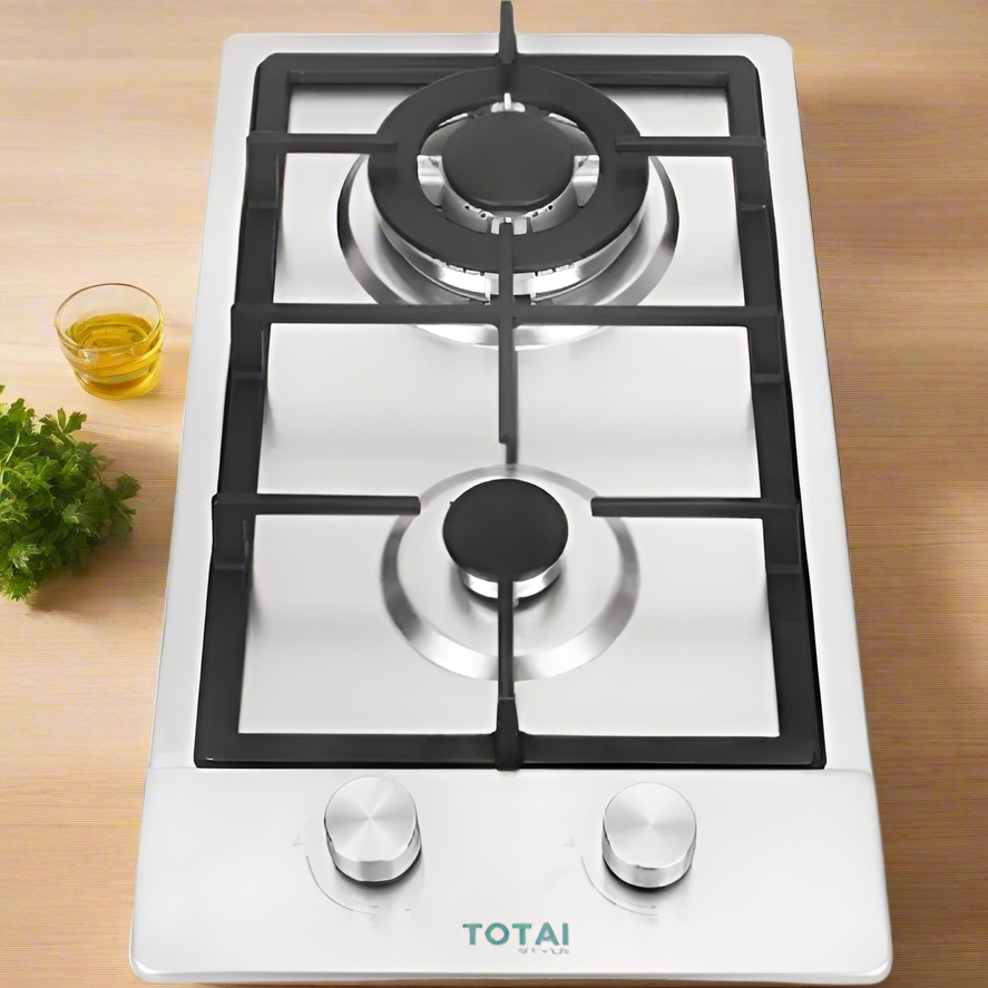 Totai Style 2 Burner Stainless Steel Gas Hob - 03/TS2BNR-SS