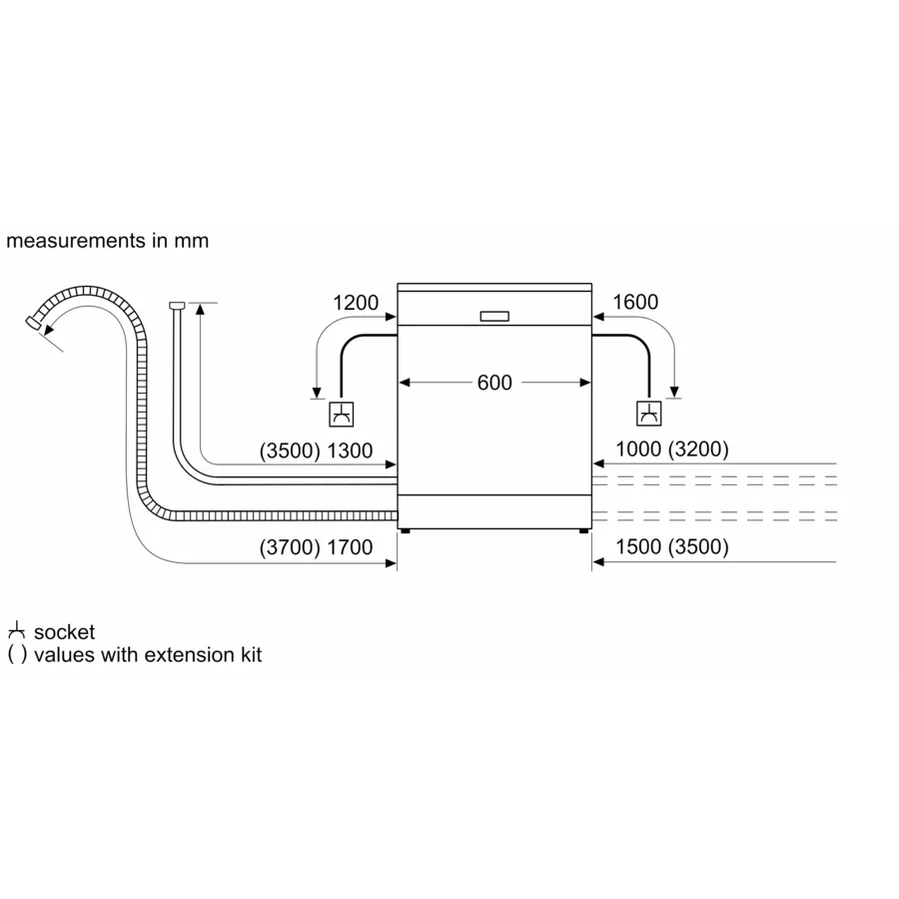 Bosch 12PL Stainless Steel Dishwasher - SMS24AI01Z
