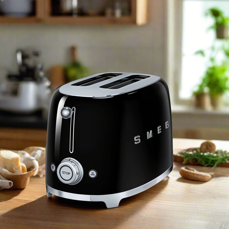 Smeg Retro 2 Slice Toaster - Black