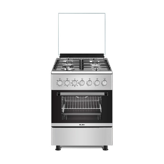 Elba Essential 60cm 4 Burner Cooker With Electric Oven - Stainless Steel - 04/66CL 442