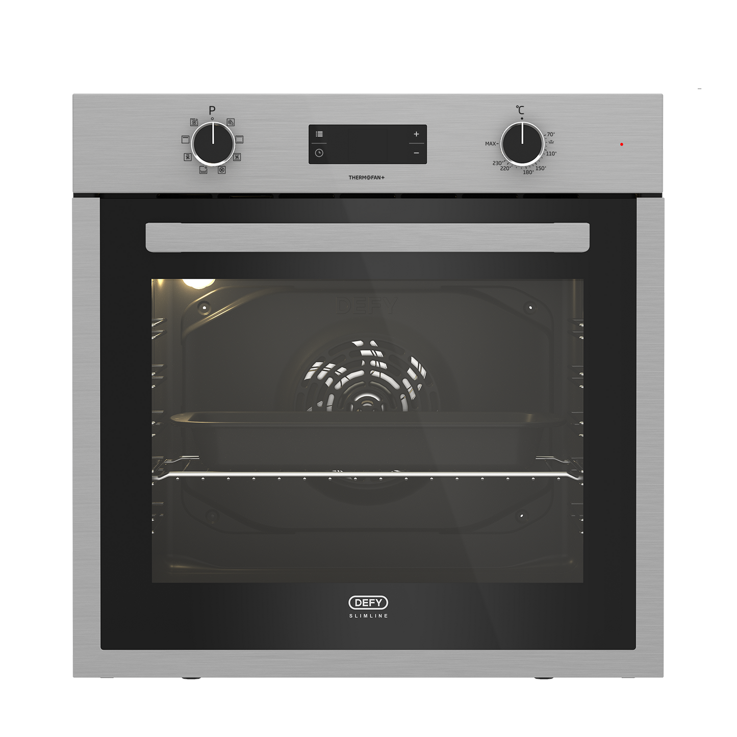 Defy 60cm Slimline Thermofan+ Eye-Level Oven - Stainless Steel - DBO496