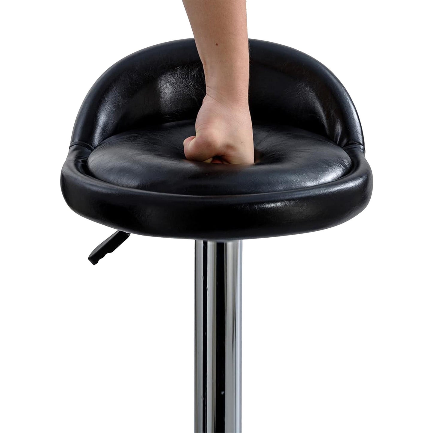 B02 Black PU Leather Bar Chair