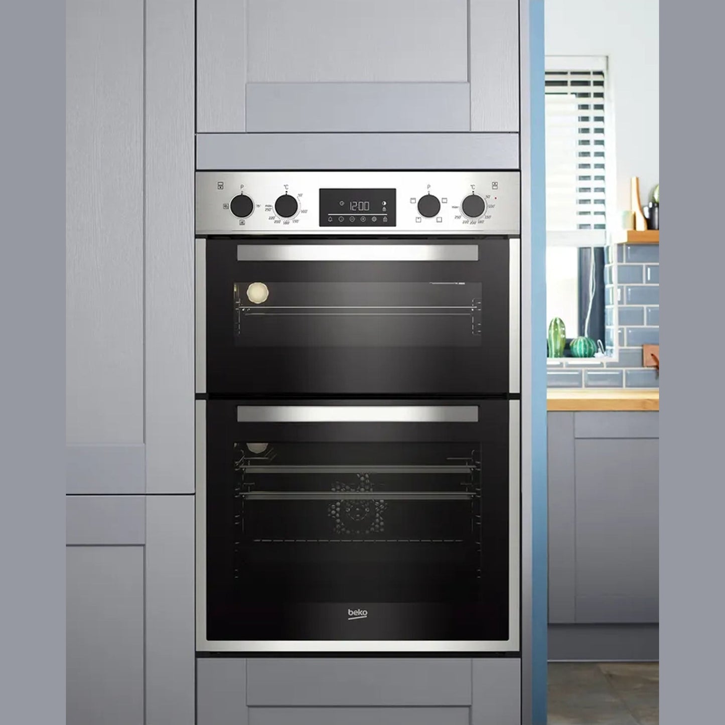 Beko 60cm Built-In Double Oven - Inox