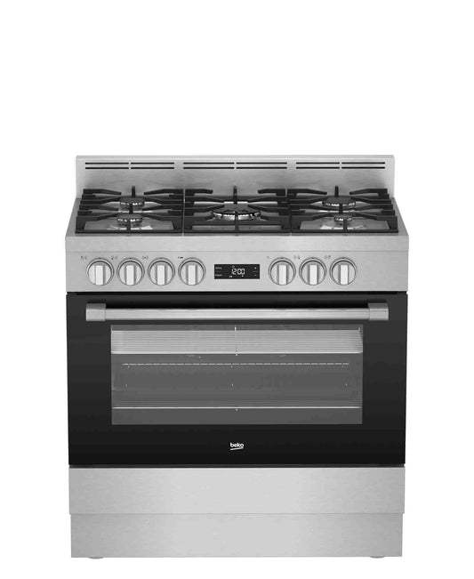 Beko 90cm Gas / Electric Inox Free Standing Stove - Stainless Steel
