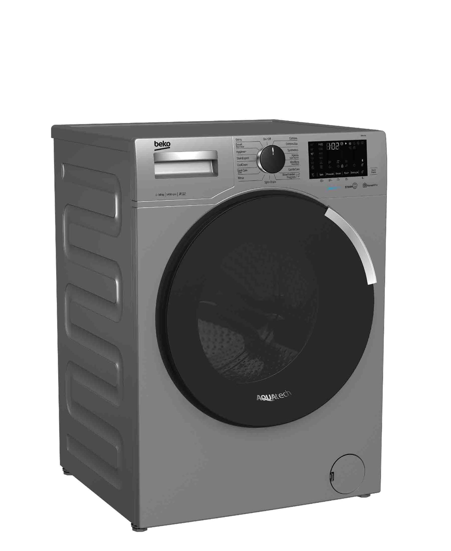Beko 10kg AquaTech Front loader Washing Machine - Metallic