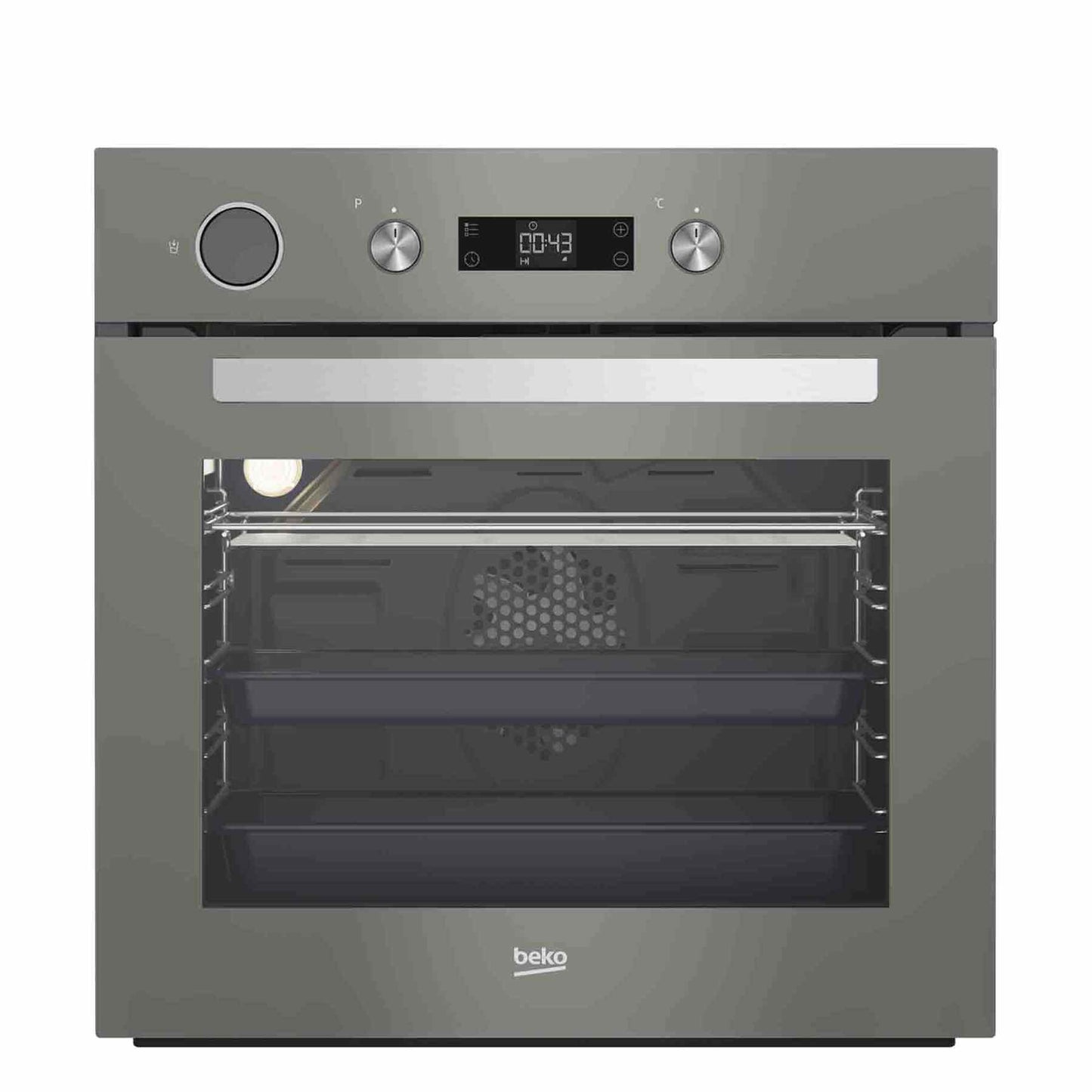 Beko 60cm BI Grion Disinfect Steam Oven - Metallic