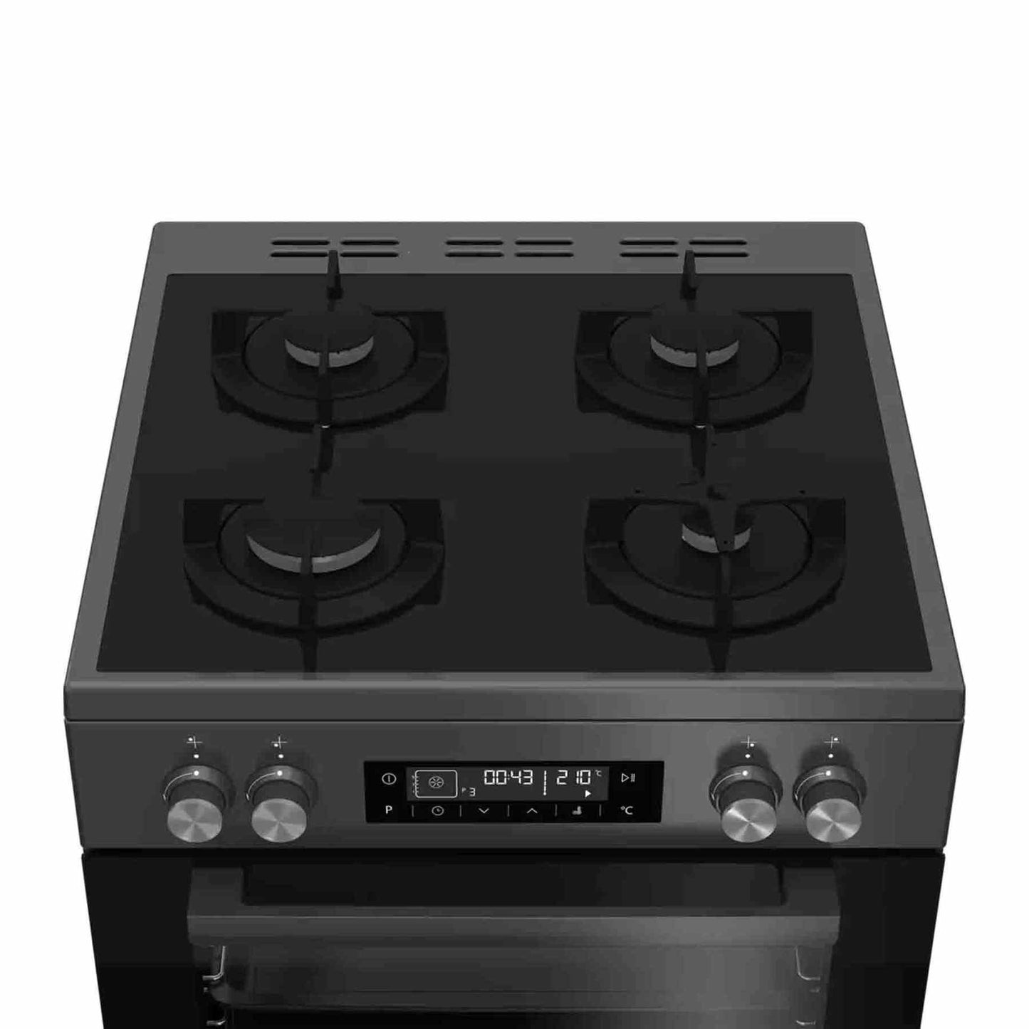 Beko 60cm Multifunction Gas on Glass Stove -Anthracite