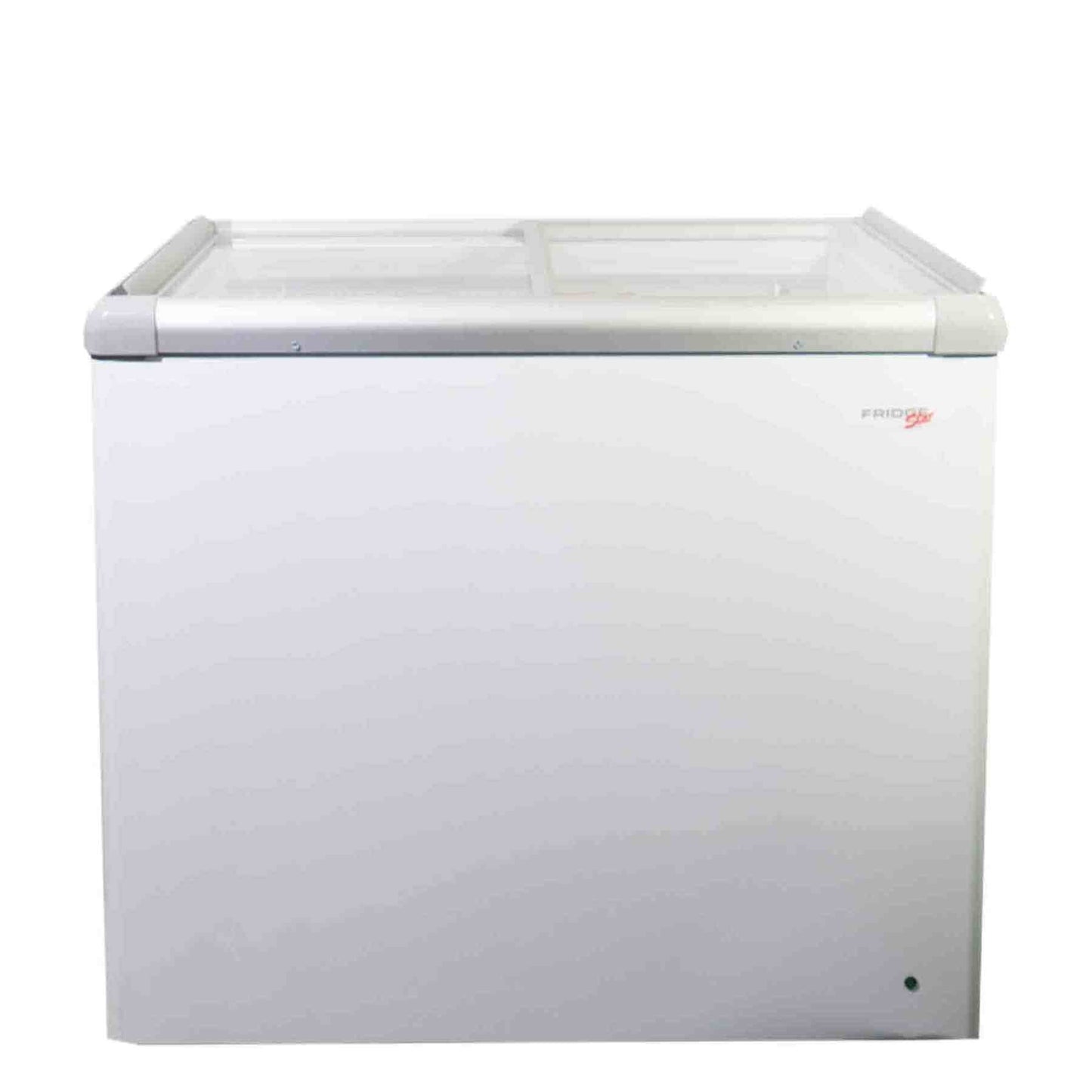 Fridge Star Flat Top Freezer with 2 Sliding Glass Lids - White