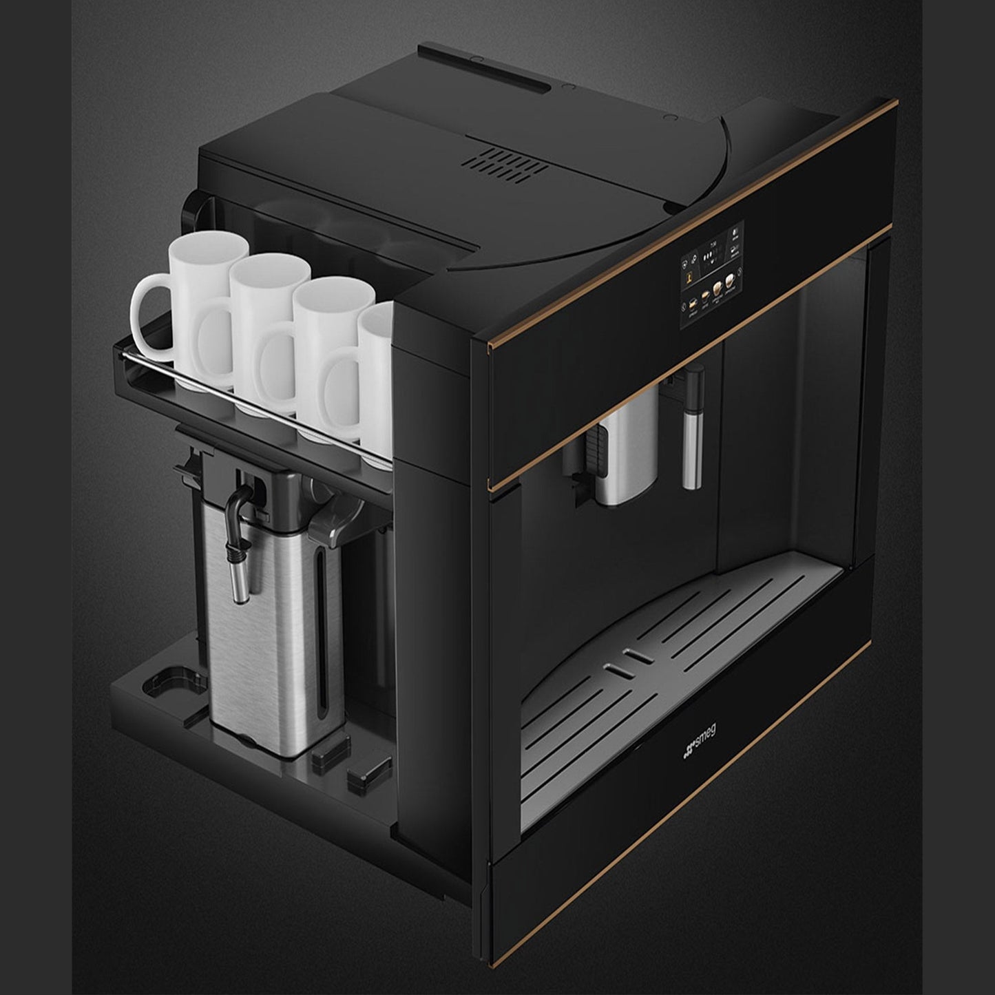 Smeg Dolce Stil Novo Compact Coffee Machine - Black