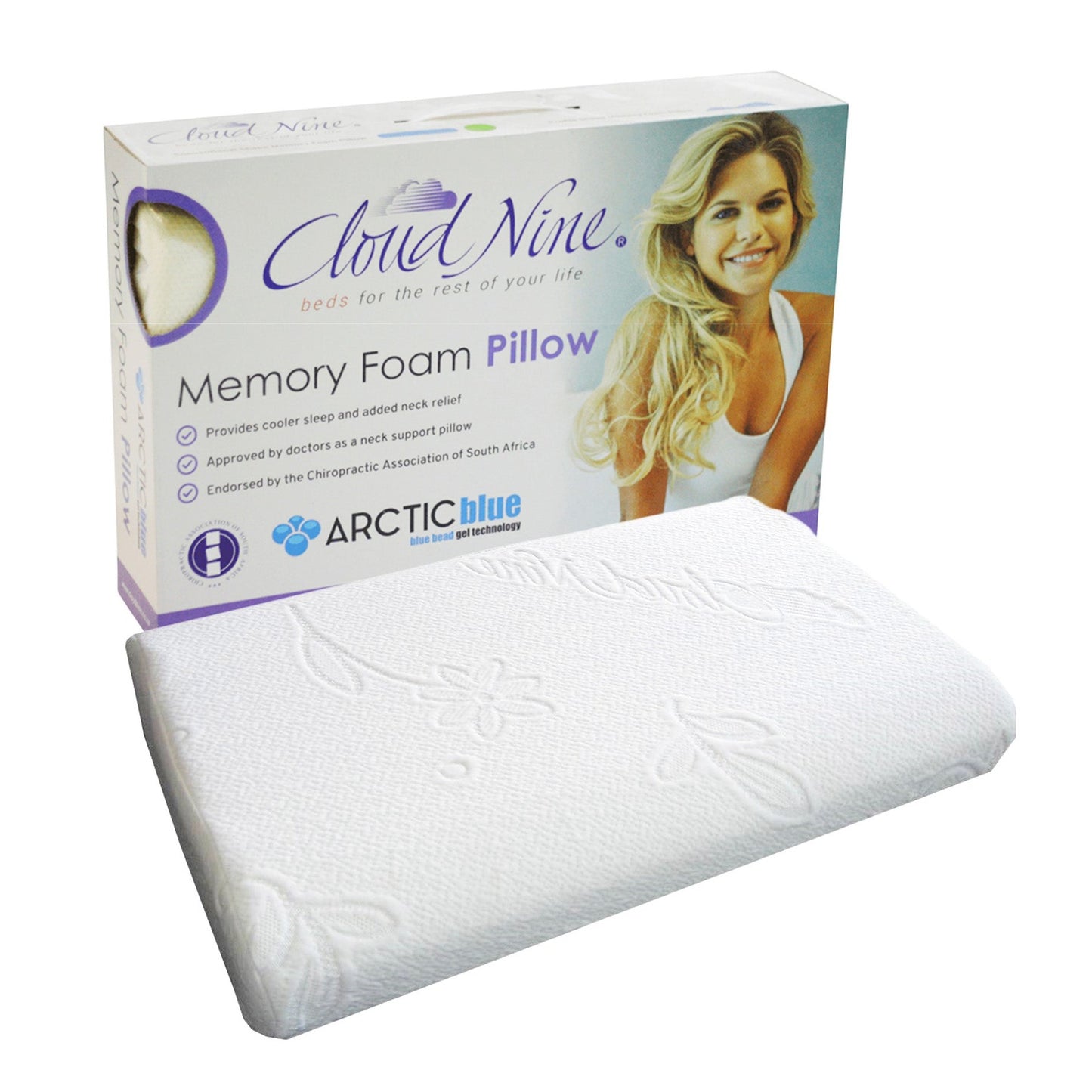 Cloud Nine Memory Foam Pillow - White