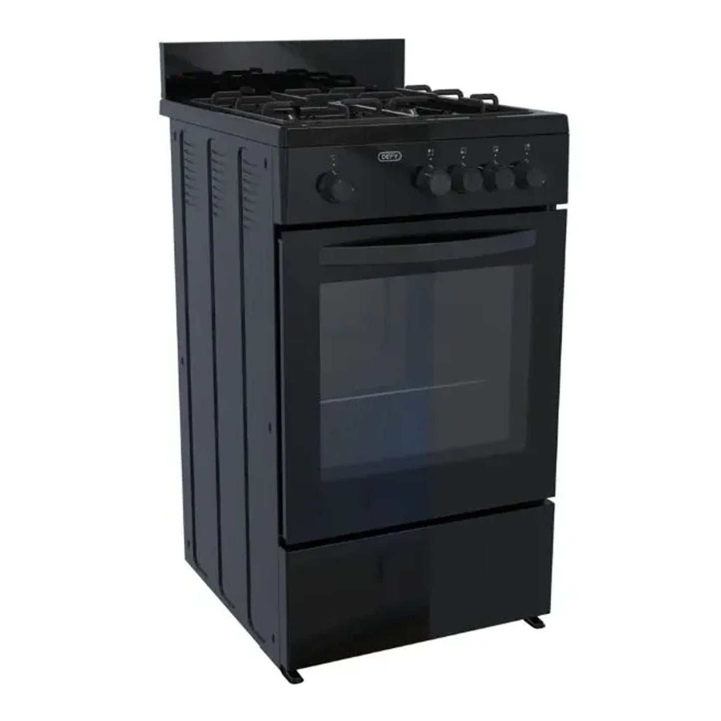 Defy 60cm Black 4 Burner Gas Stove - Black