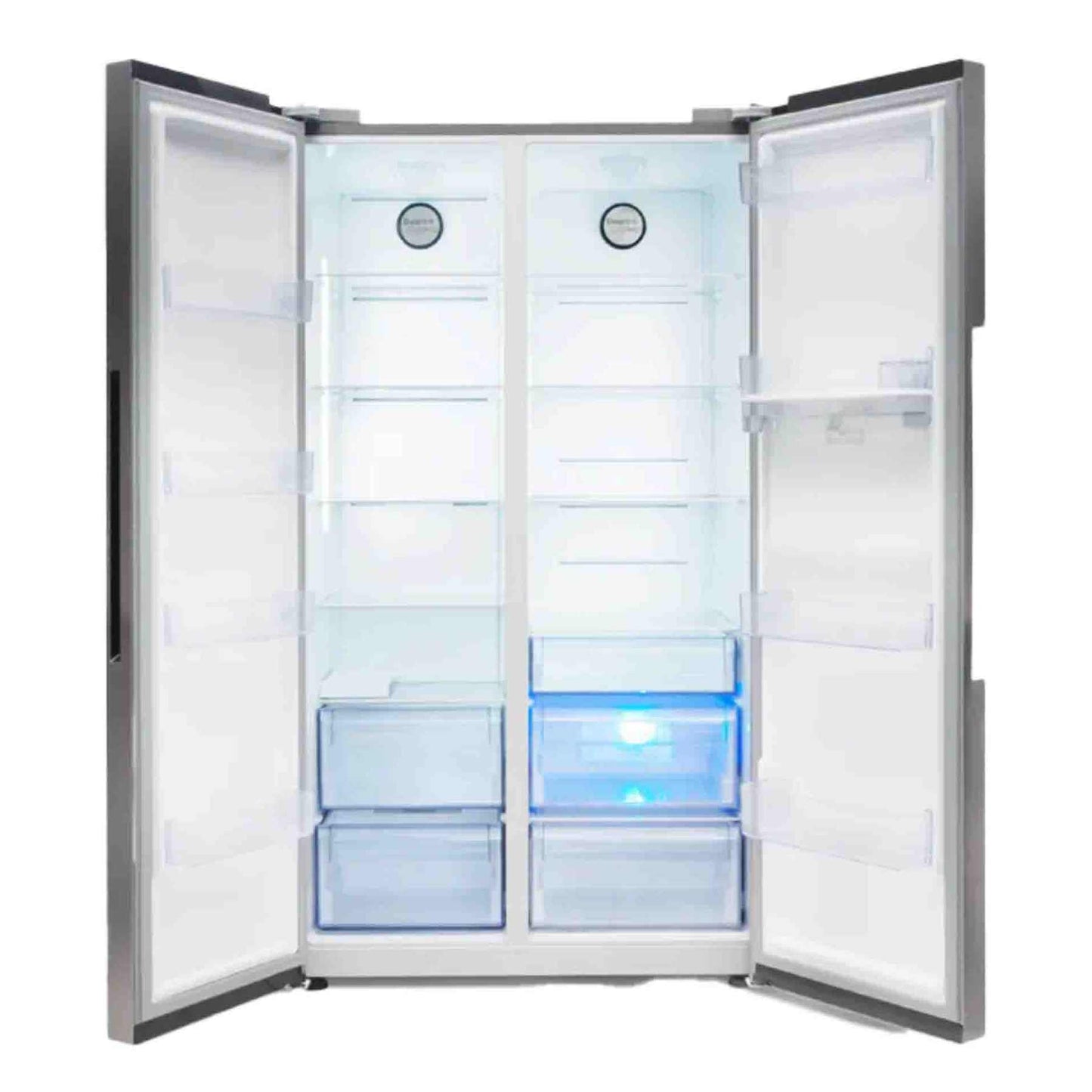 Defy 614lt Naturelight Side by Side Fridge Freezer - Metallic