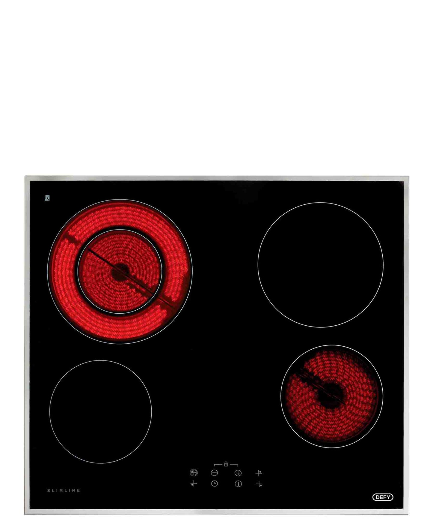 Defy Slimline 600 Vitroceramic Hob - Black