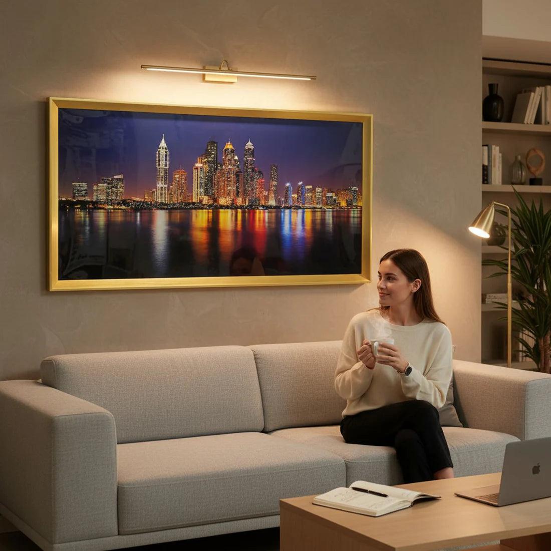 Aura New York Sky Line Painting