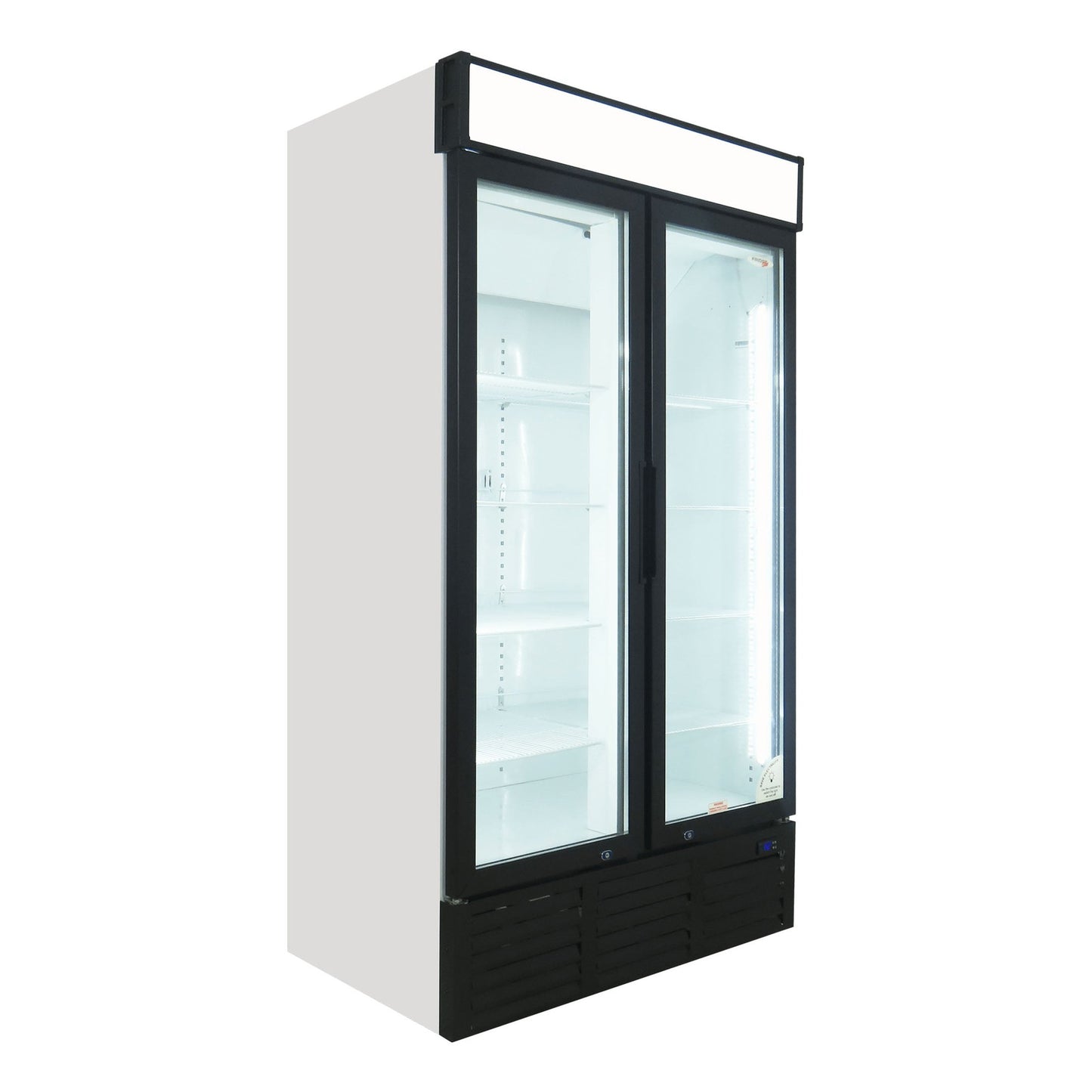 Fridge Star Hinged Double Door Beverage Cooler - Black