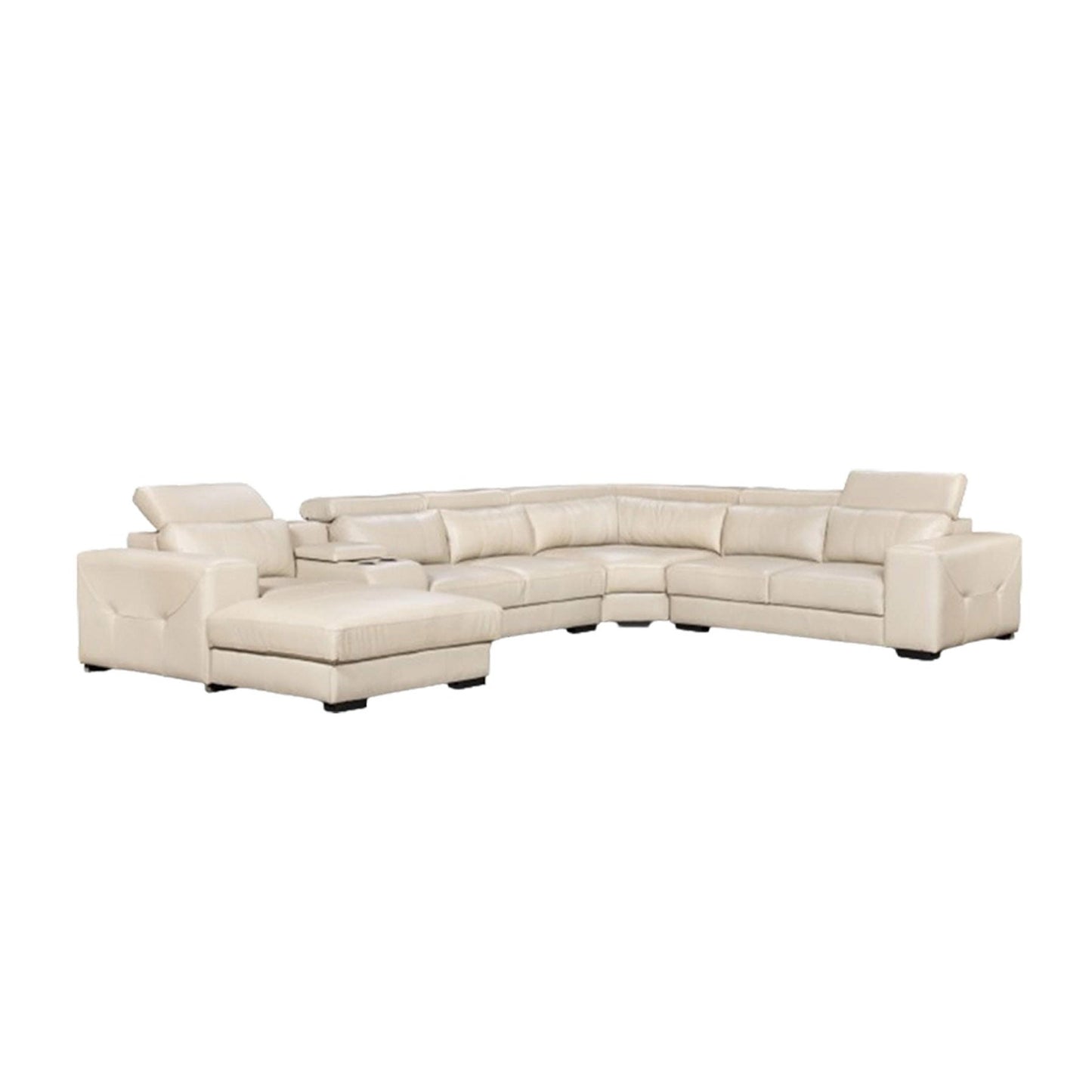 Earthline Hugo Full Leather Corner Lounge Suite