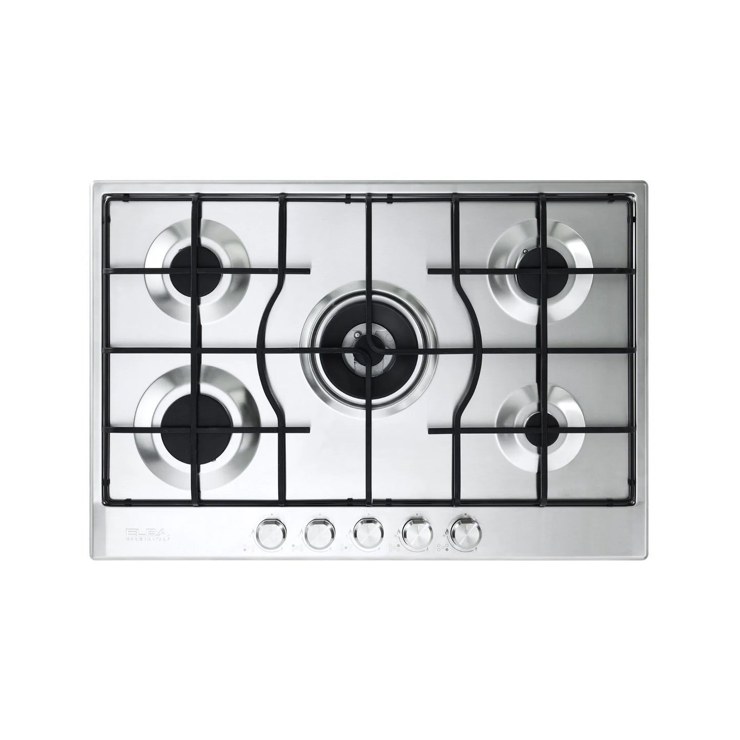 Elba Elio 70cm 5 Burner Gas Hob - Silver