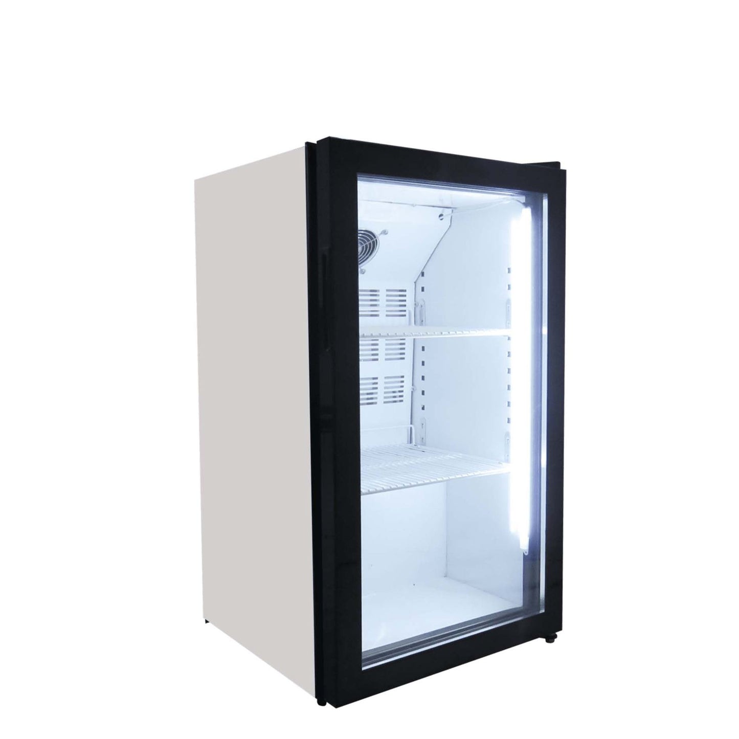 Fridge Star Hinged Door Beverage Cooler - Black & White