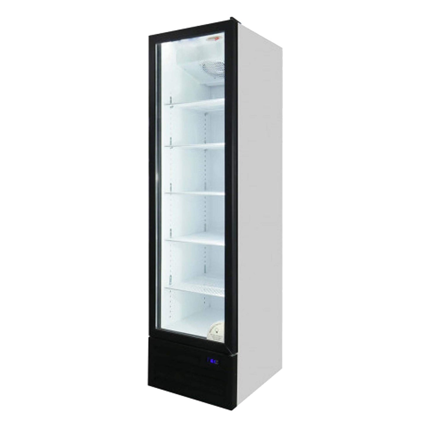 Fridge Star Full Hinged Door Beverage Cooler - Black & White