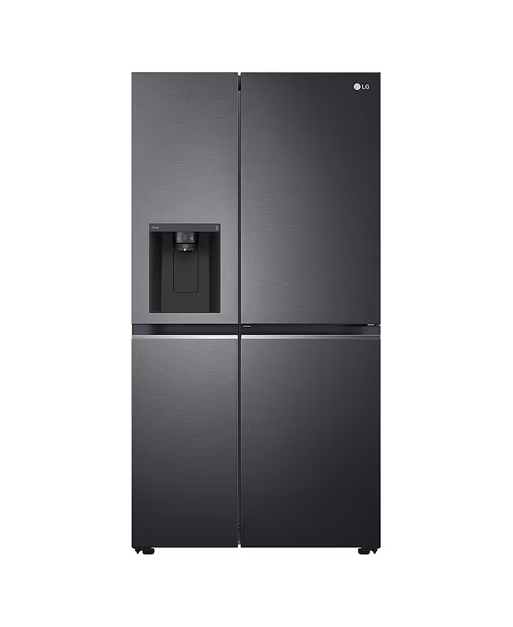 Black fridge freezer with deals water and ice dispenser