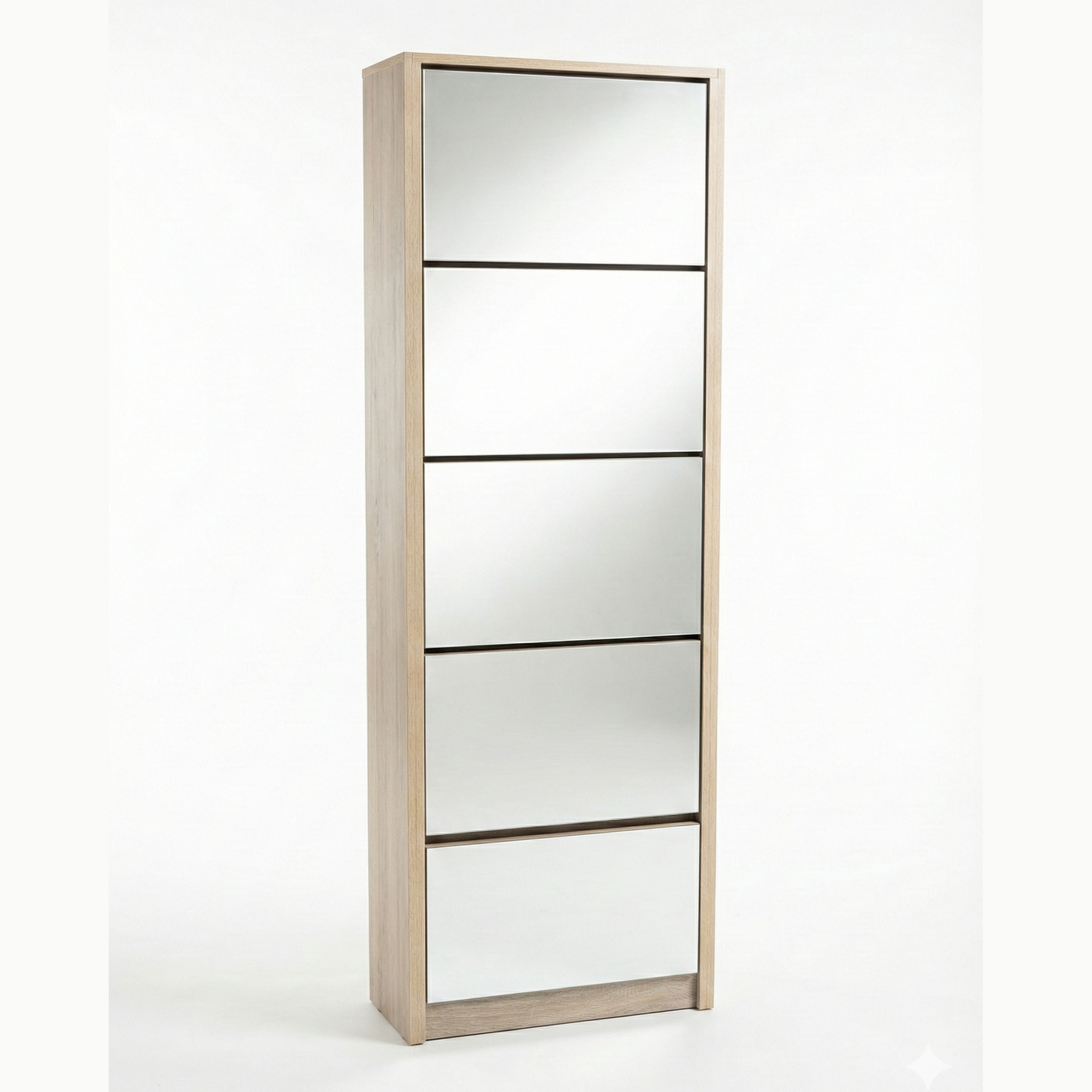 Easy-Tilt Mirror Shoe Cabinet