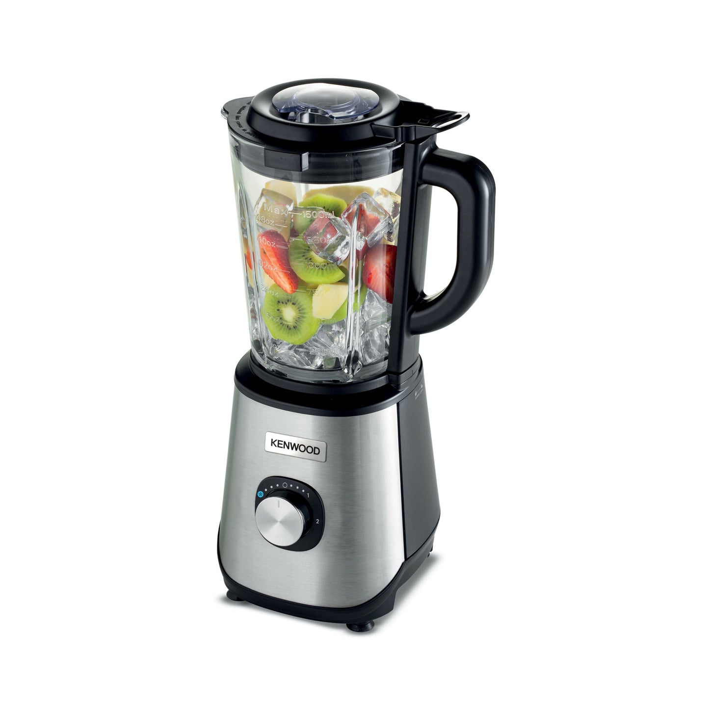 Kenwood 2L Glass Blender + Mill - Silver