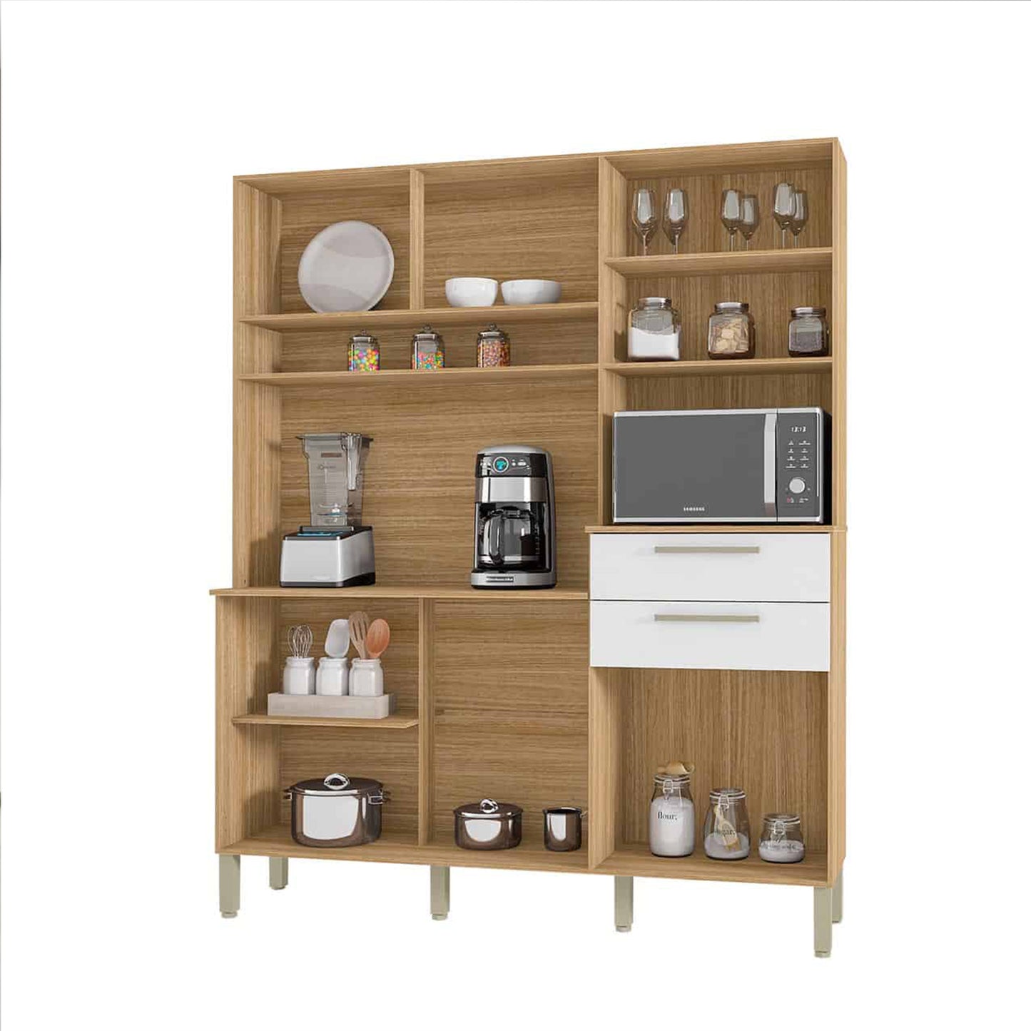 Kitchen Dresser – UK Oak + Snow White MWBR760B