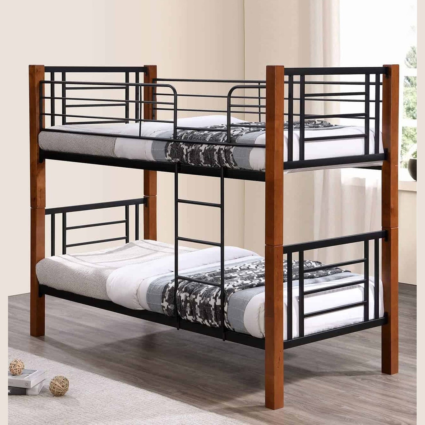 MWDB02 Wooden & Steel Bunk Bed