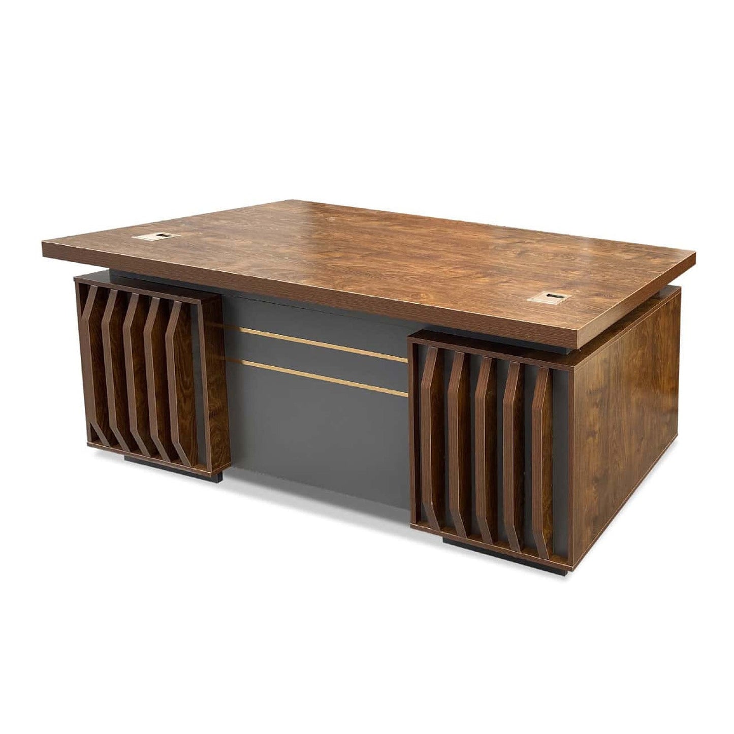 Executive Walnut Office Desk – Available In 2 Sizes