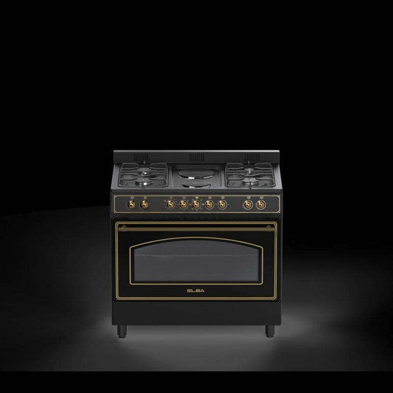 ELBA 90CM 4 GAS BURNER + 2 ELECTRIC PLATES WITH ELECTRIC OVEN - 04/9S4EX737KB