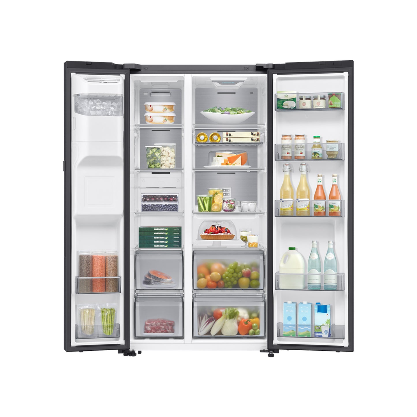 Samsung 594L AI Bespoke Side By Side Fridge with Water Dispenser RS90D