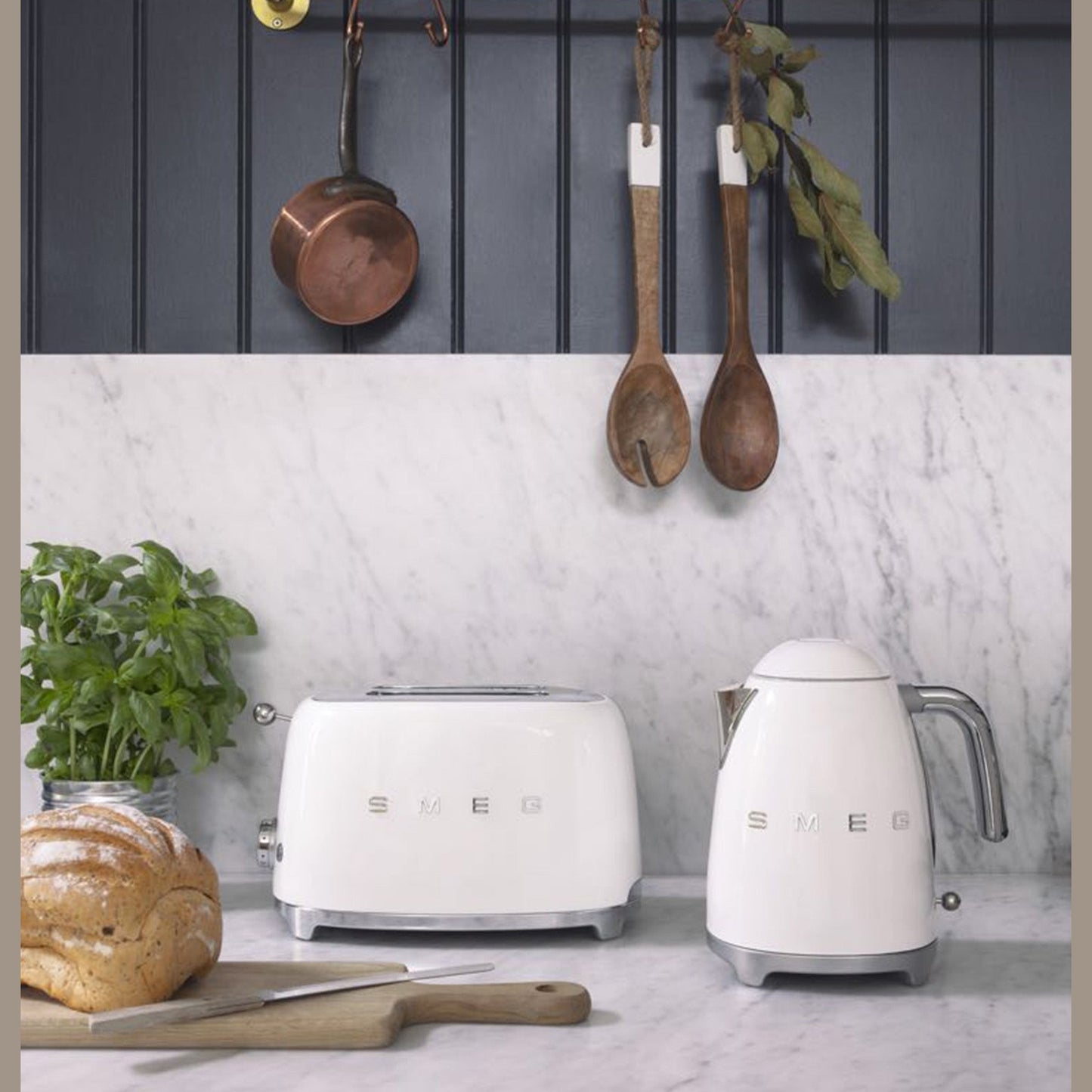 Smeg Kettle & Toaster Combo White