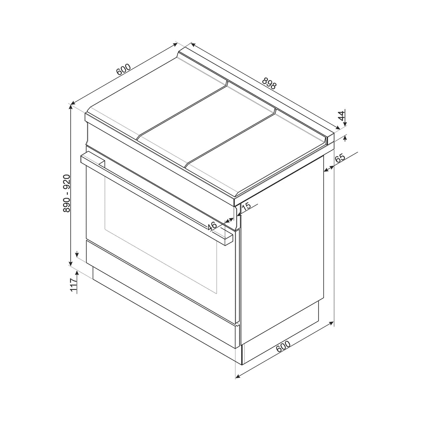 Smeg 90cm Red Cooker - CPF9GPR