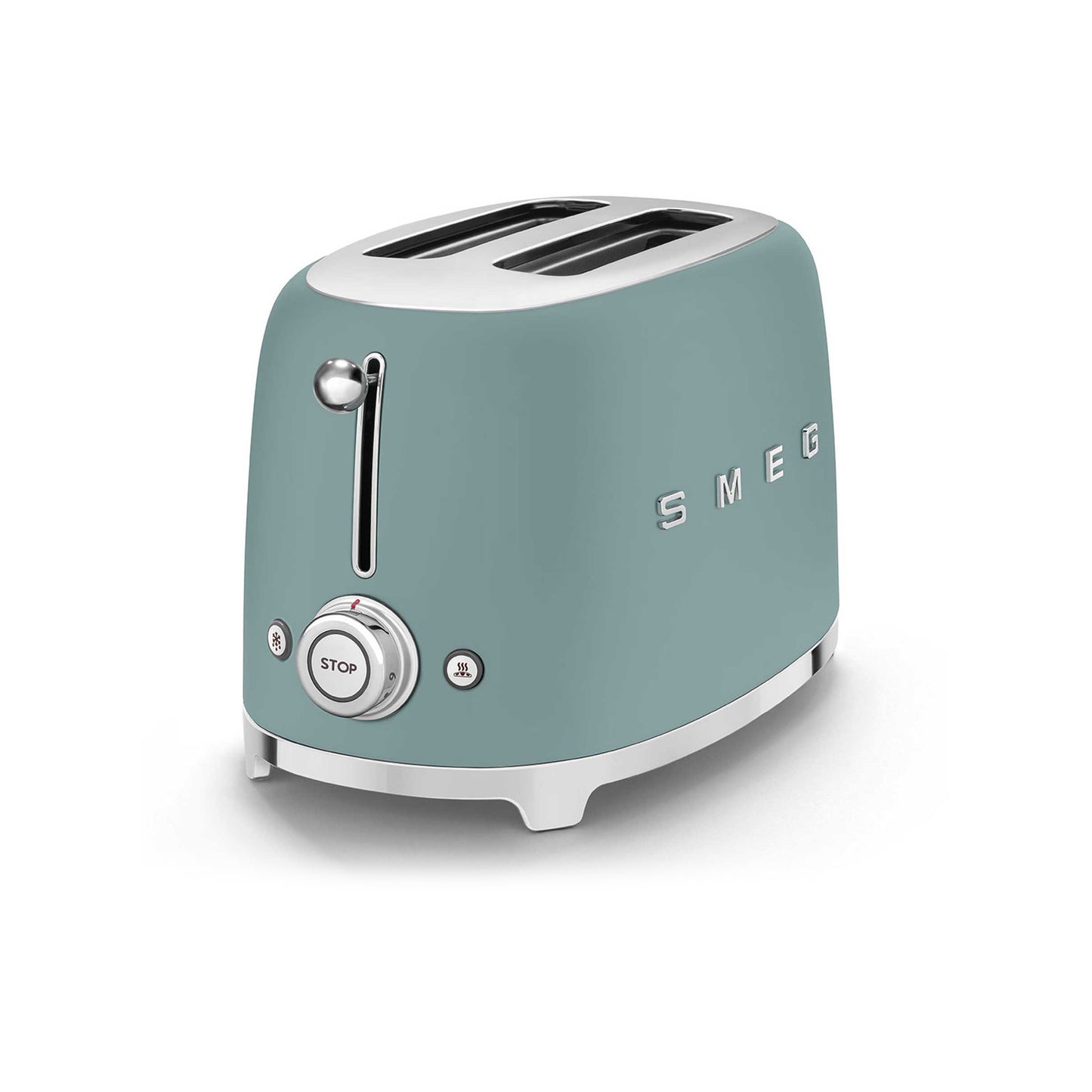 Smeg Retro 2 Slice Matte Toaster - Emerald Green