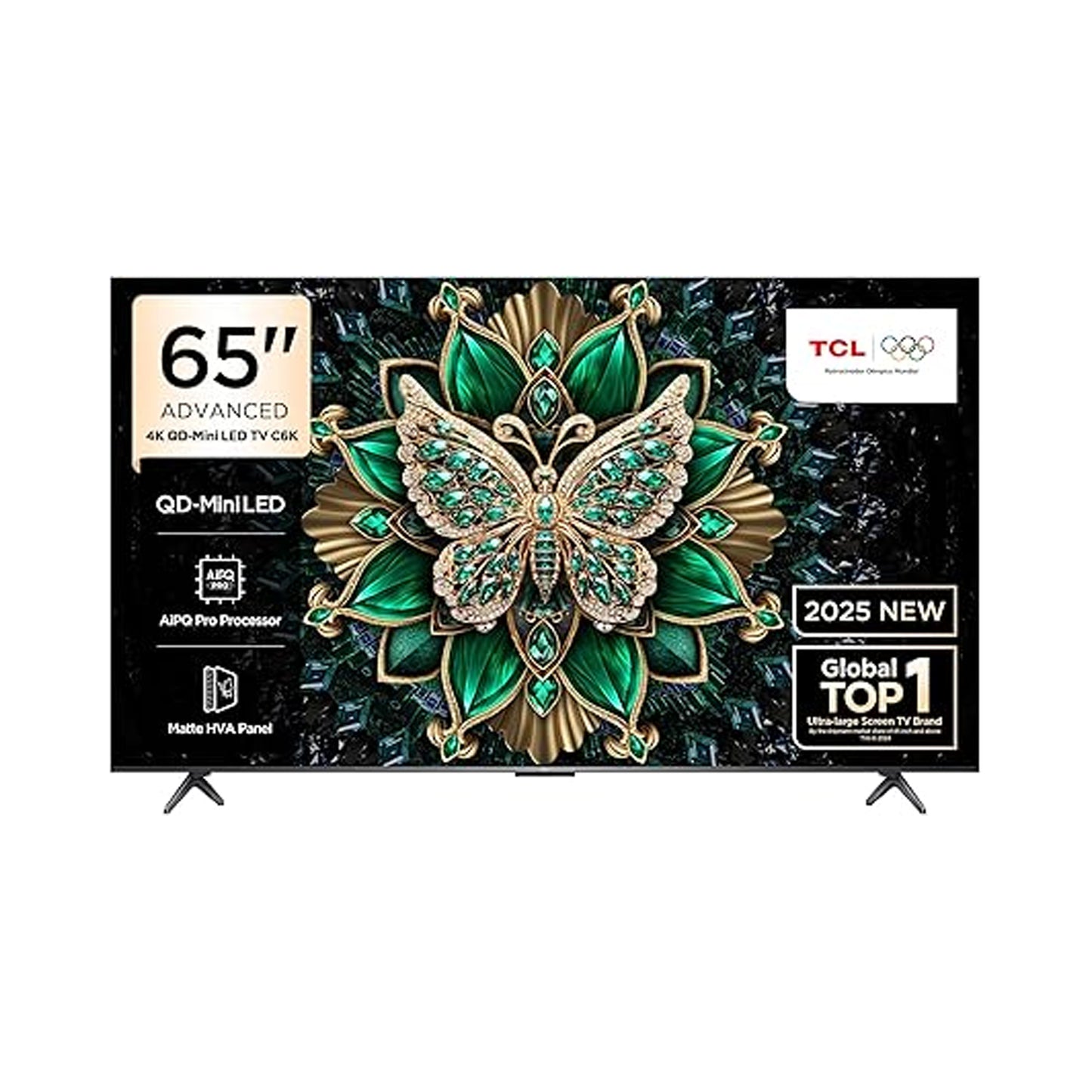 TCL 65" Premium 144HZ QD Mini LED TV With Onkyo 2.1 Sound 65C6K
