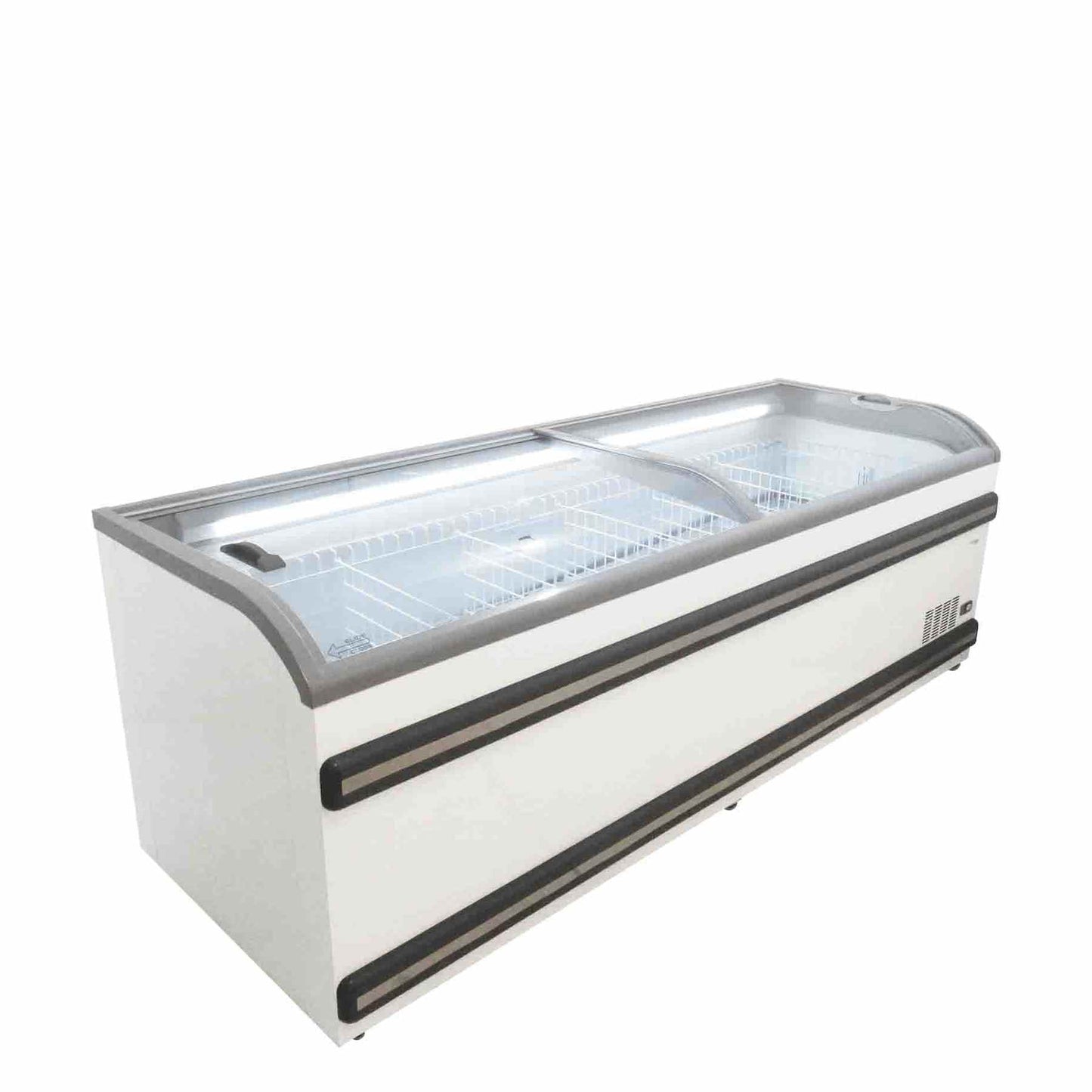 Fridge Star Curved Glass Freezer - White