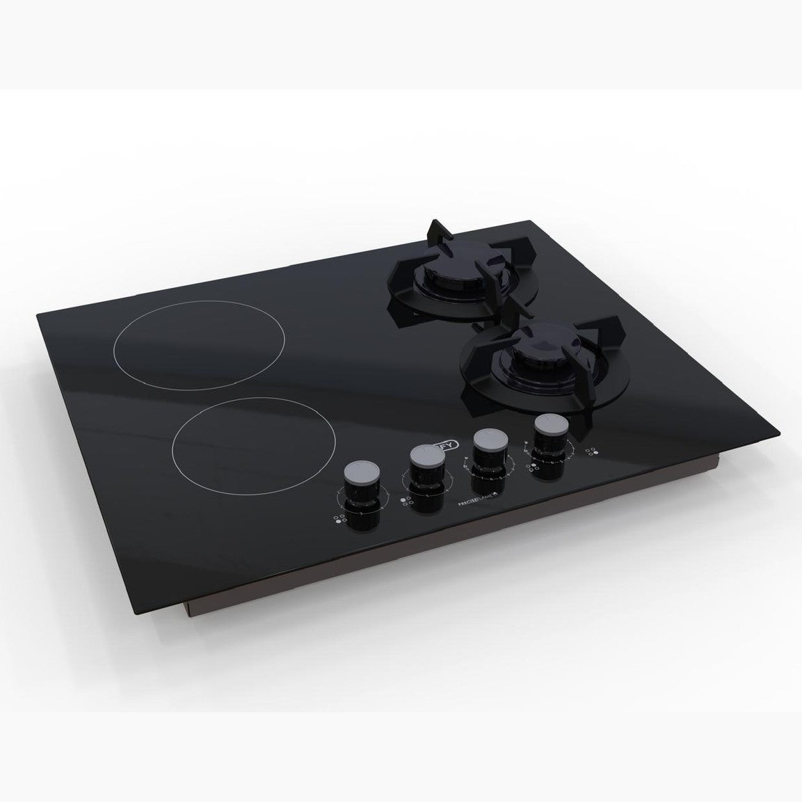 Defy 65cm Black Glass Dual Fuel Hob - DHG606