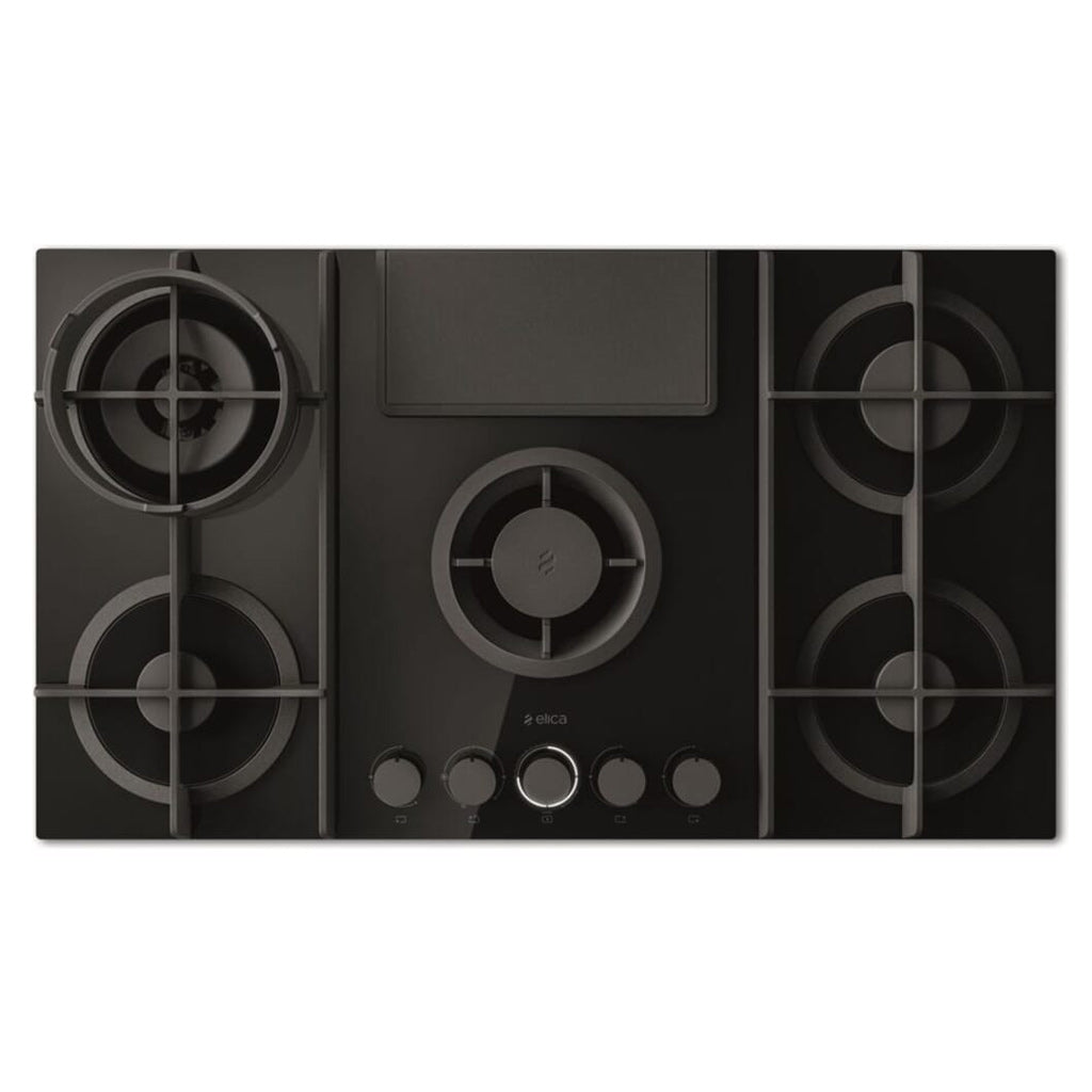 Elica NikolaTesla Flame 90cm 4 Burner Gas Hob With Downdraft Extractor - 10/NIKOLATESLA FLAME