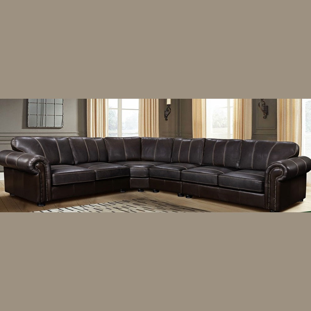 Earthline Chapline Corner Lounge Suite Full Leather