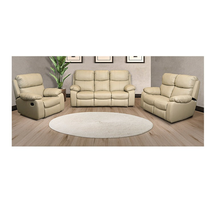 Earthline Reno Leather Upper Couch - Cream