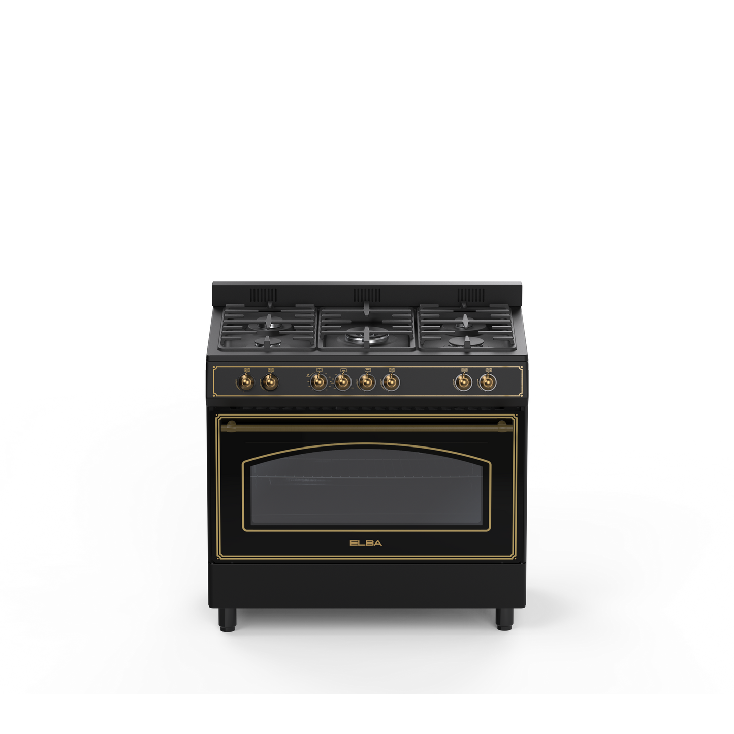 ELBA 90CM 5 GAS BURNER STOVE WITH ELECTRIC MULTIFUNCTION OVEN - 04/9S4EX937KB