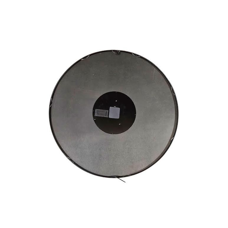 LED 80cm Round Berkshire Industrial Moving Cogs Wall Clock Black & Gold