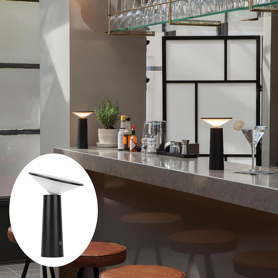 Urban Decor 20cm LED Mini Lamp Black