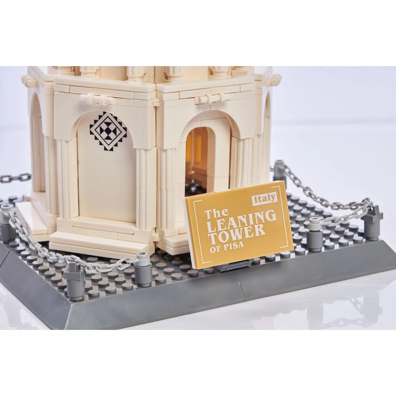 Wange Leaning Tower of Pisa 1390 Piece Building Block Set