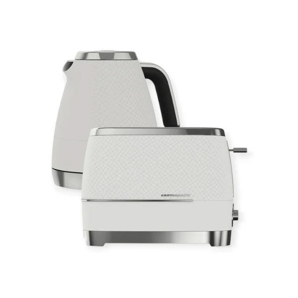 Beko Cosmopolis Dome Kettle & 2 Slice Toaster Set White & Chrome