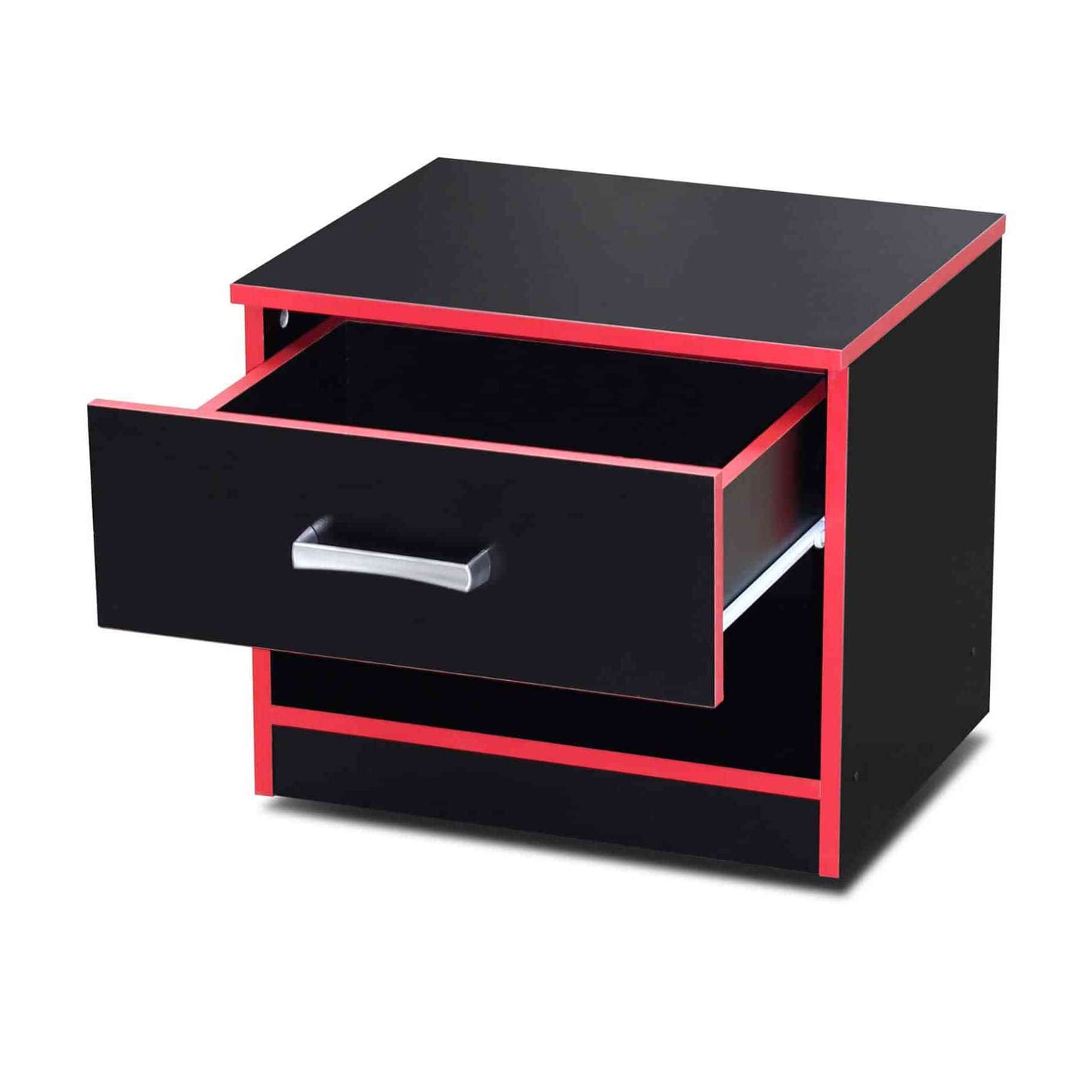 MW347 Nightstand – Black and Red