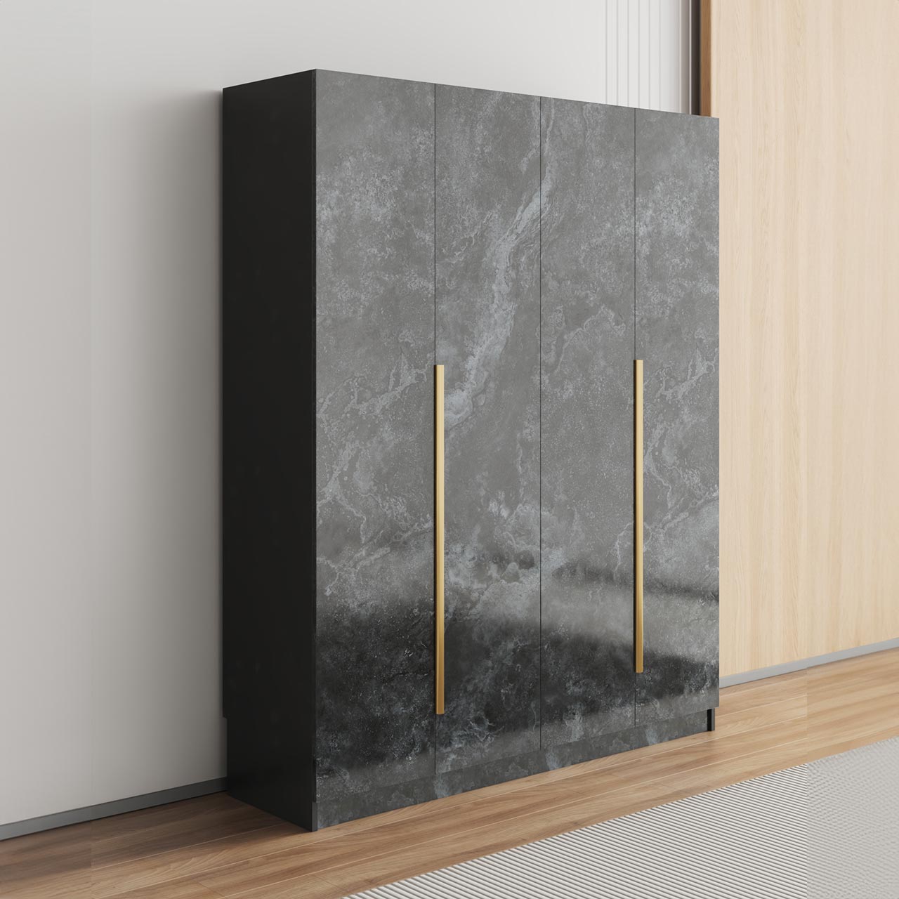 Marble 4 Door Wardrobe – Available In 2 Colours