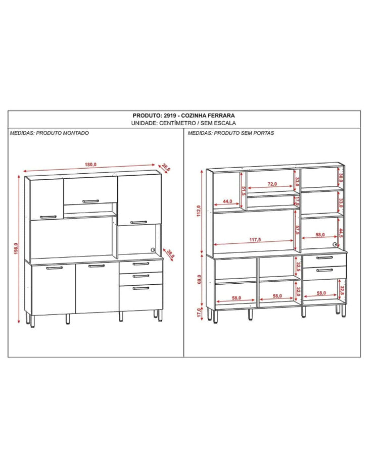 Ferrara Kitchen Dresser Freijo/Supremo
